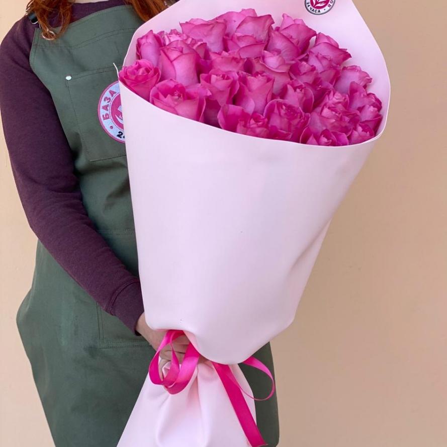 Букеты из розовых роз 70 см (Эквадор) Артикул  42328chel