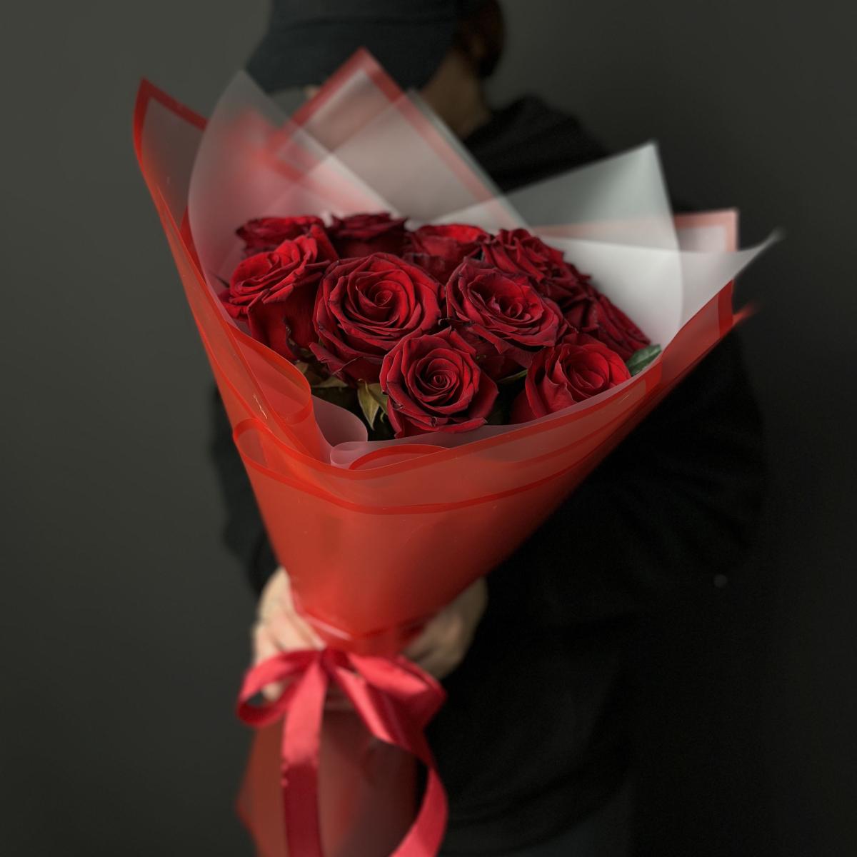 Розы красные 40 см (Эквадор)