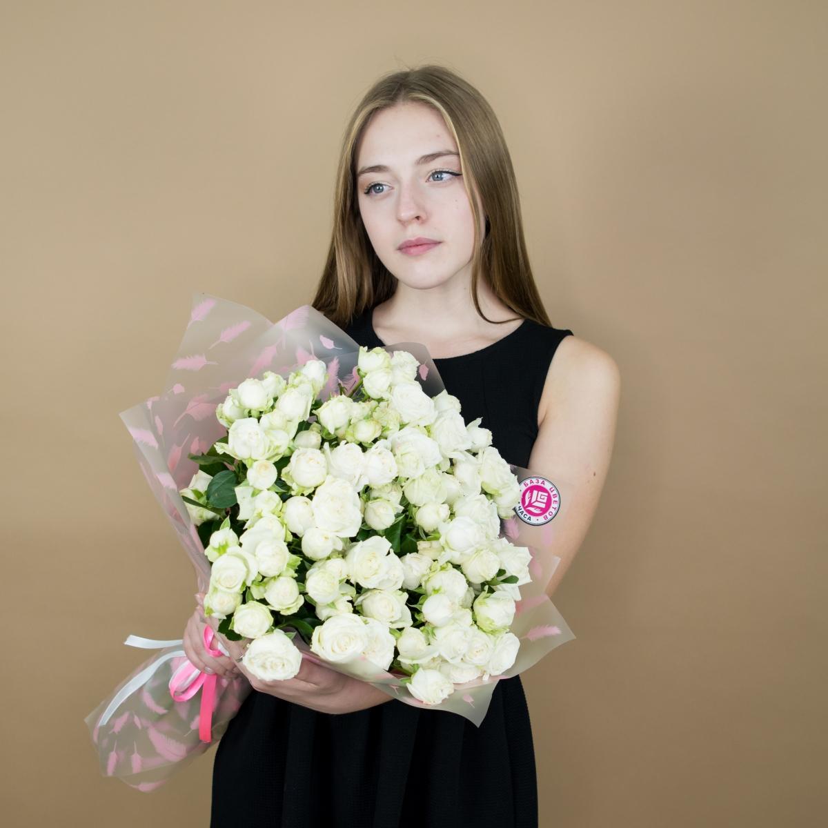 Розы кустовые белые артикул букета: 888chb