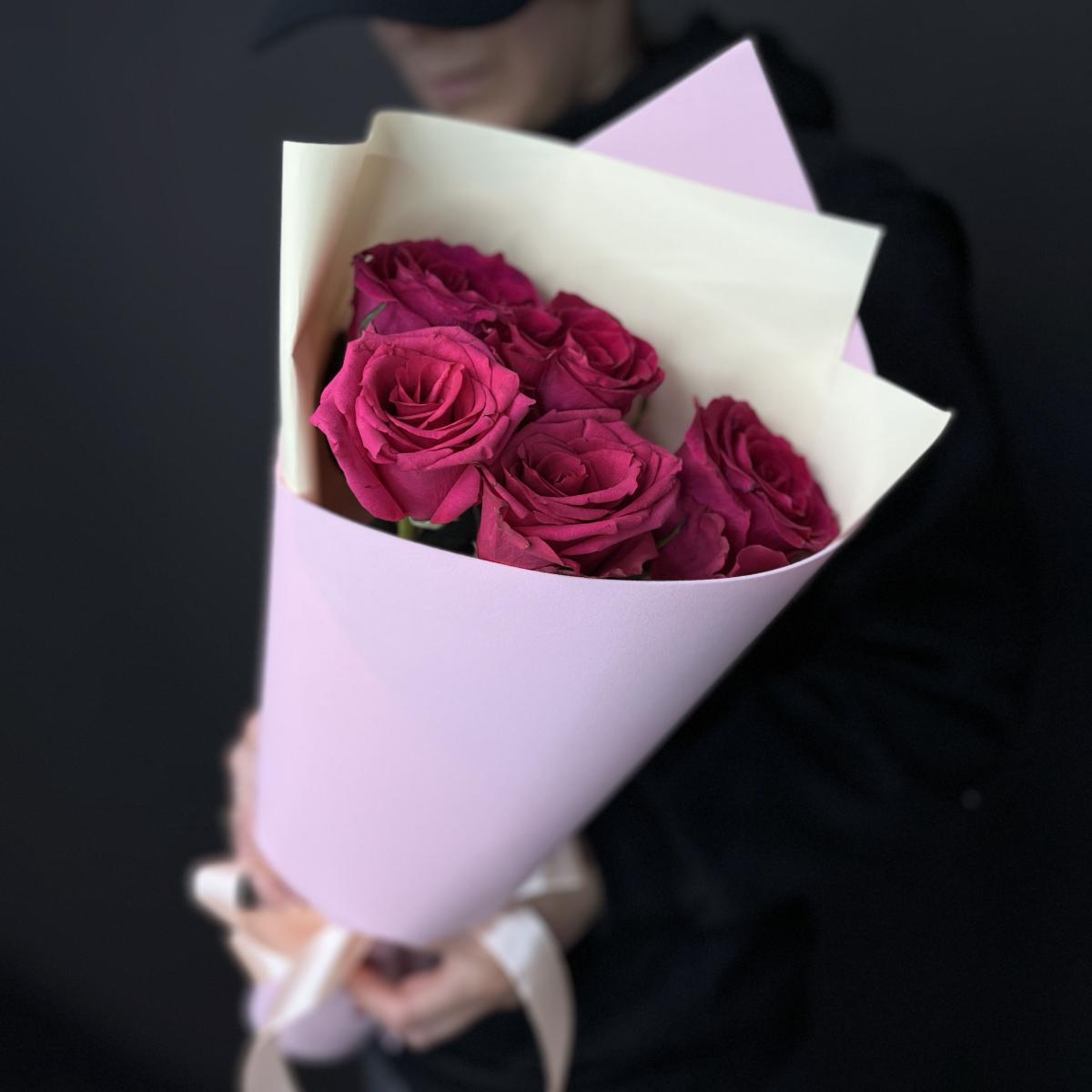 Розы розовые (Эквадор) 40 см