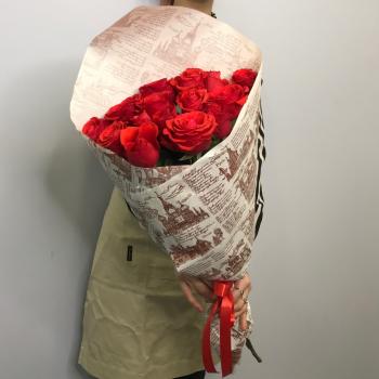 Красные розы 15 шт 60см (Эквадор) [артикул букета - 27158chb]
