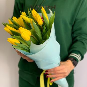Тюльпаны жёлтые 15 шт код товара  31265che